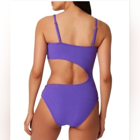 BAR III Micro-rib One-shoulder Swimsuit - Picture 2 of 6